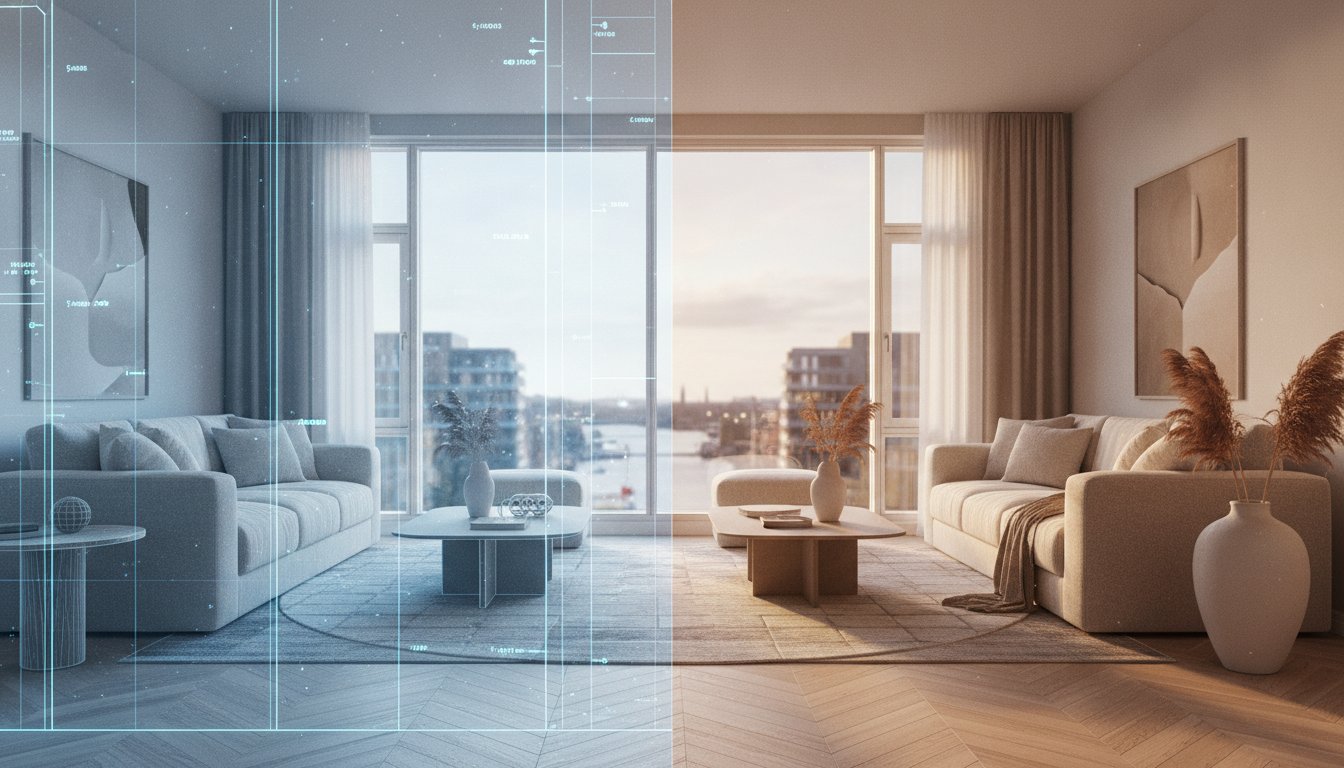 Fotorealistisk interiør: Atmosfære skabt af lys og præcision